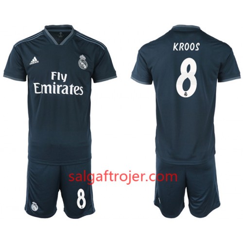 Real Madrid Fodboldtrøjer KROOS 8 Børn Udebanesæt 2018/19 Kort ærmer Real Madrid Fodboldtrøjer KROOS 8 Børn Udebanesæt 2018/19 Kort ærmer